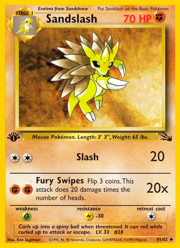 Sandslash · Fossil · カード番号41 · 英語 · normal · standard