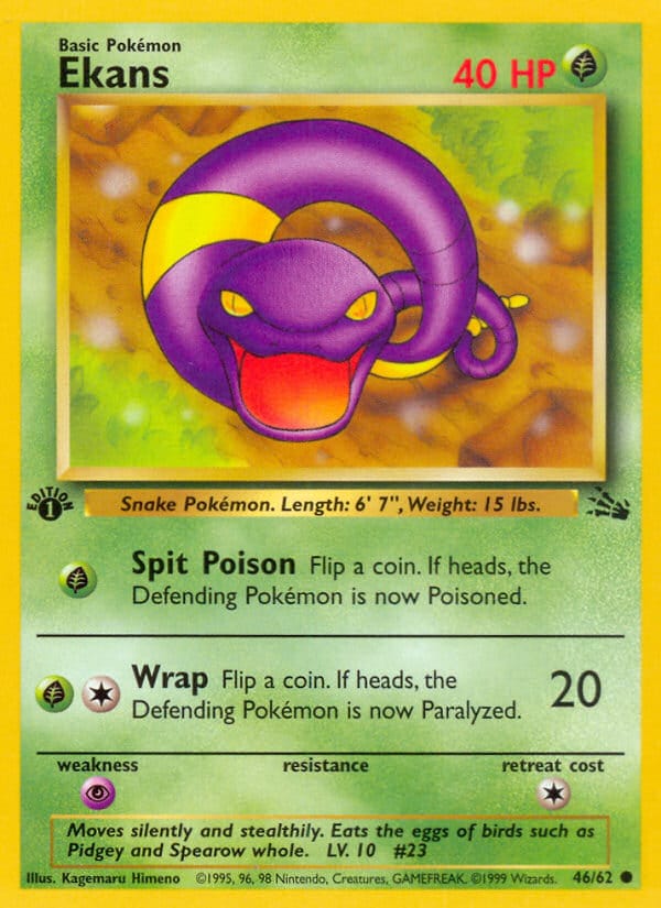 Ekans · Fossil · カード番号46 · 英語 · normal · standard