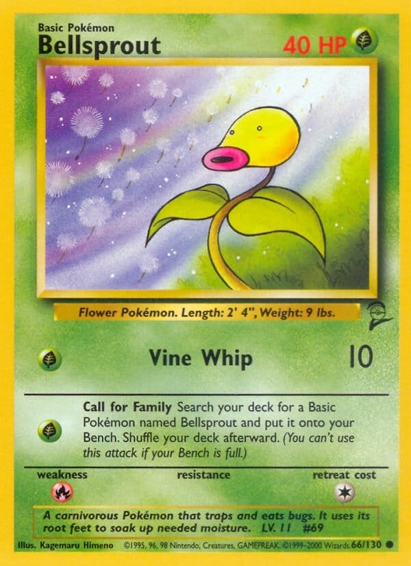 Bellsprout · base4 · カード番号66 · 英語 · 加工・状態は未確認
