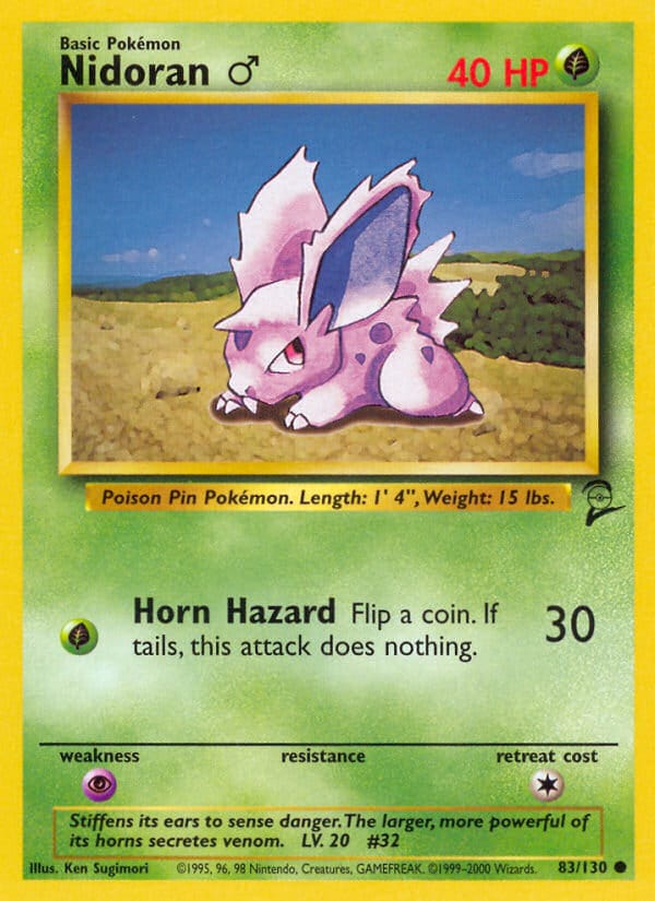 Nidoran♂ · Base Set 2 · カード番号83 · 英語 · normal · standard