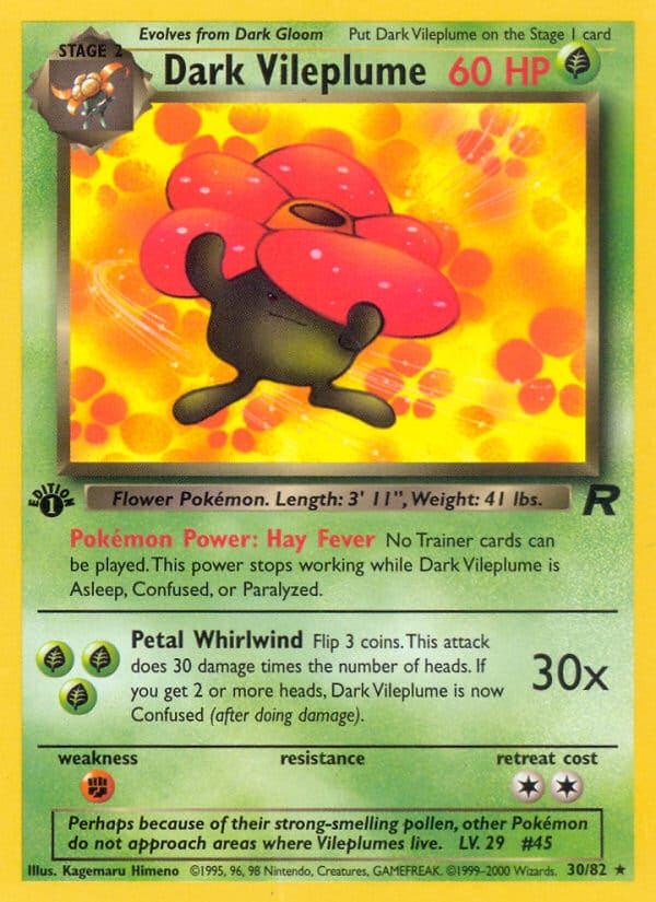 Dark Vileplume · Team Rocket · カード番号30 · 英語 · normal · standard