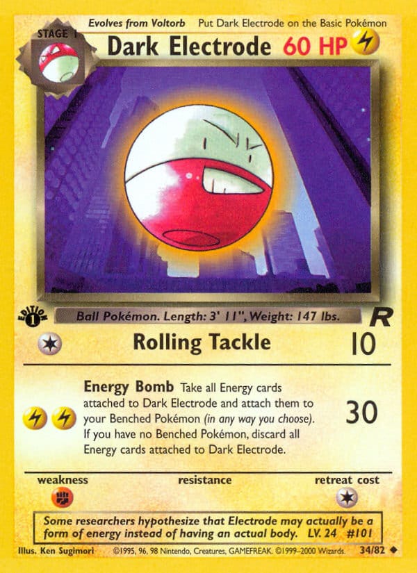 Dark Electrode · Team Rocket · カード番号34 · 英語 · normal · standard