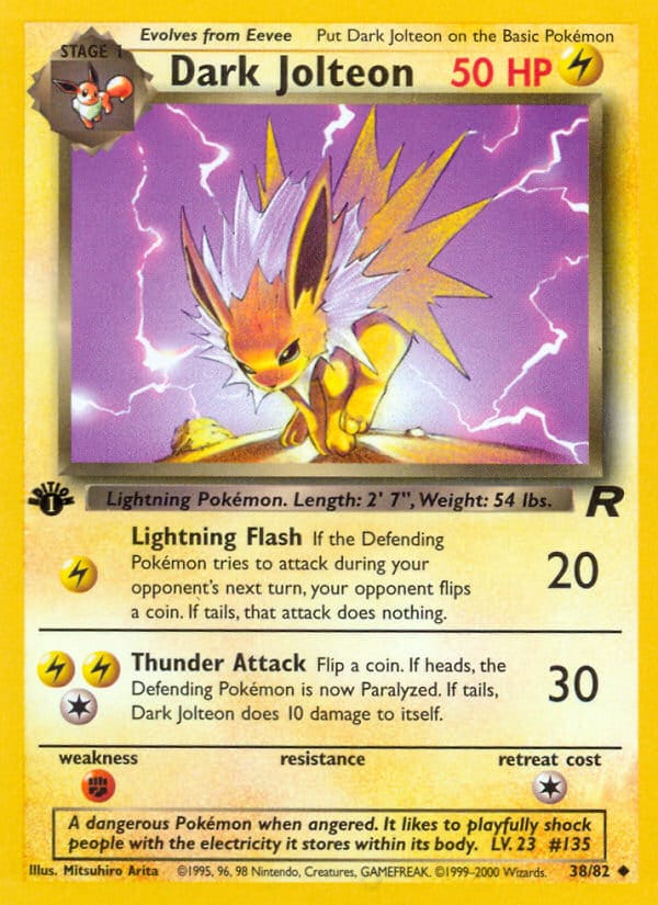 Dark Jolteon · Team Rocket · カード番号38 · 英語 · normal · standard