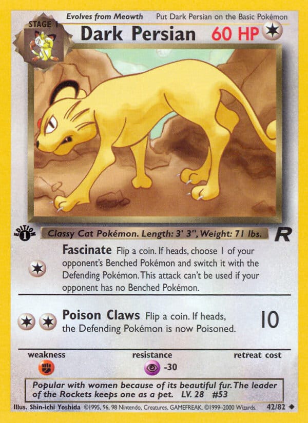 Dark Persian · Team Rocket · カード番号42 · 英語 · normal · standard