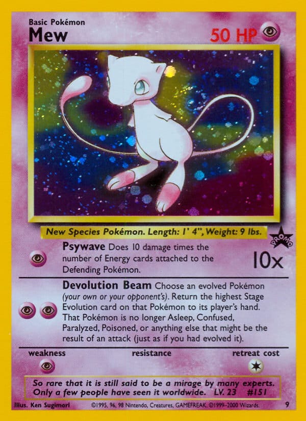 Mew · Wizards Black Star Promos · カード番号9 · 英語 · holo · standard