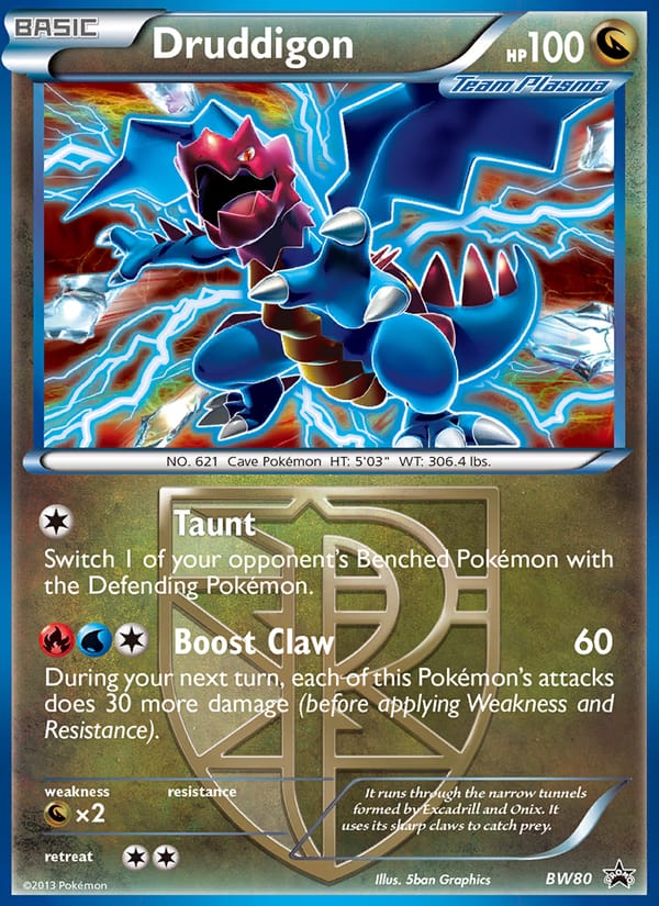 Druddigon · BW Black Star Promos · カード番号BW80 · 英語 · normal · standard