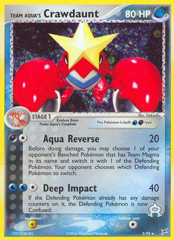 Team Aqua's Crawdaunt · Team Magma vs Team Aqua · カード番号2 · 英語 · holo · standard