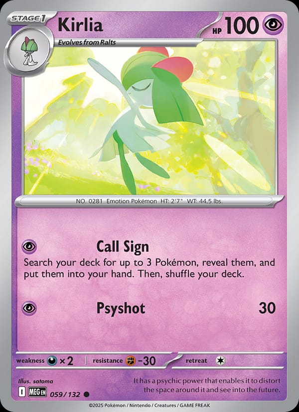 Kirlia · Mega Evolution · カード番号059 · 英語 · normal · standard