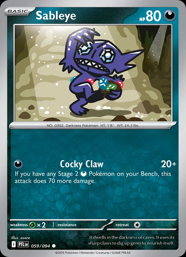 Sableye · Phantasmal Flames · カード番号059 · 英語 · normal · standard