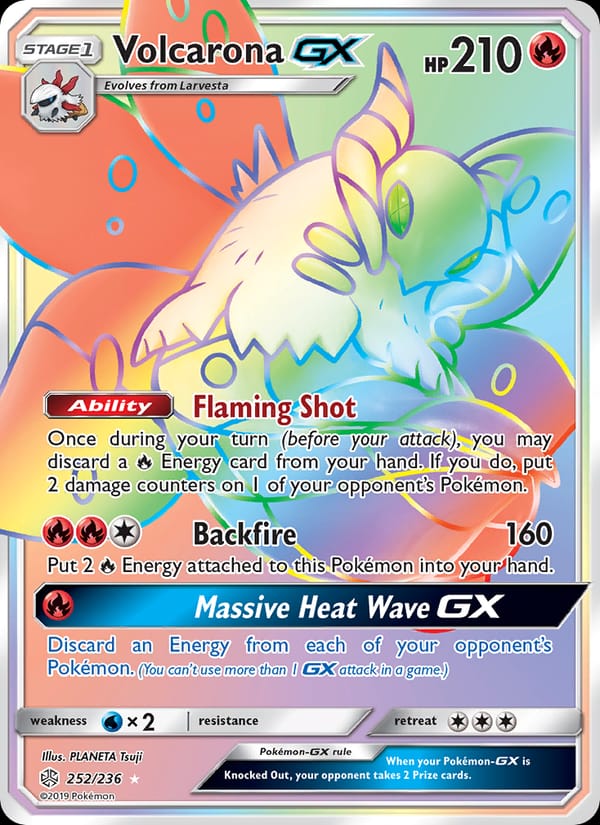 Volcarona GX · Cosmic Eclipse · カード番号252 · 英語 · normal · standard