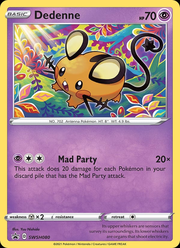Dedenne · SWSH Black Star Promos · カード番号SWSH080 · 英語 · holo · standard