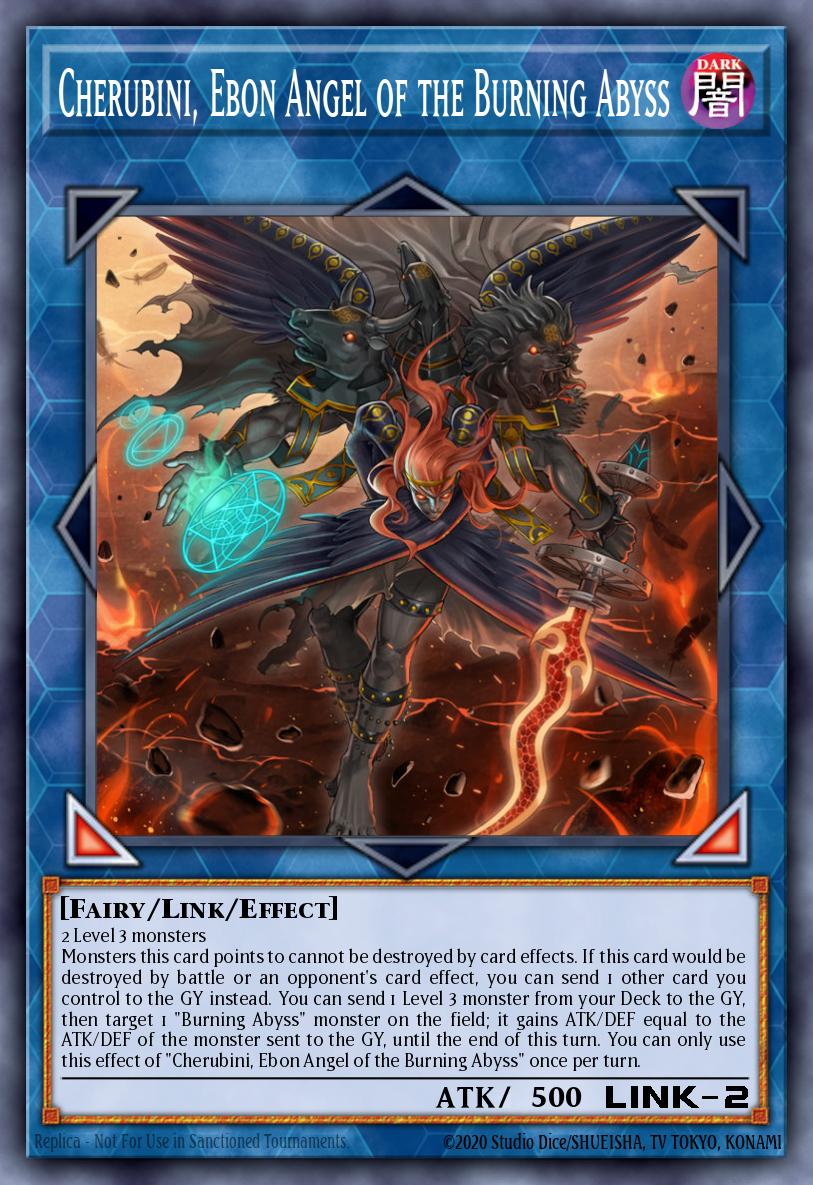 Cherubini, Ebon Angel of the Burning Abyss · 収録版との対応は未確認 · カード番号58699500 · 英語 · 絵柄参考